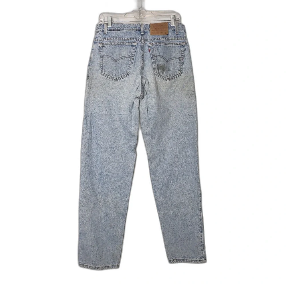 Vintage 90s LEVIS 550 Relaxed Fit Tapered Leg Denim Blue Jeans Mens Size W33 L32